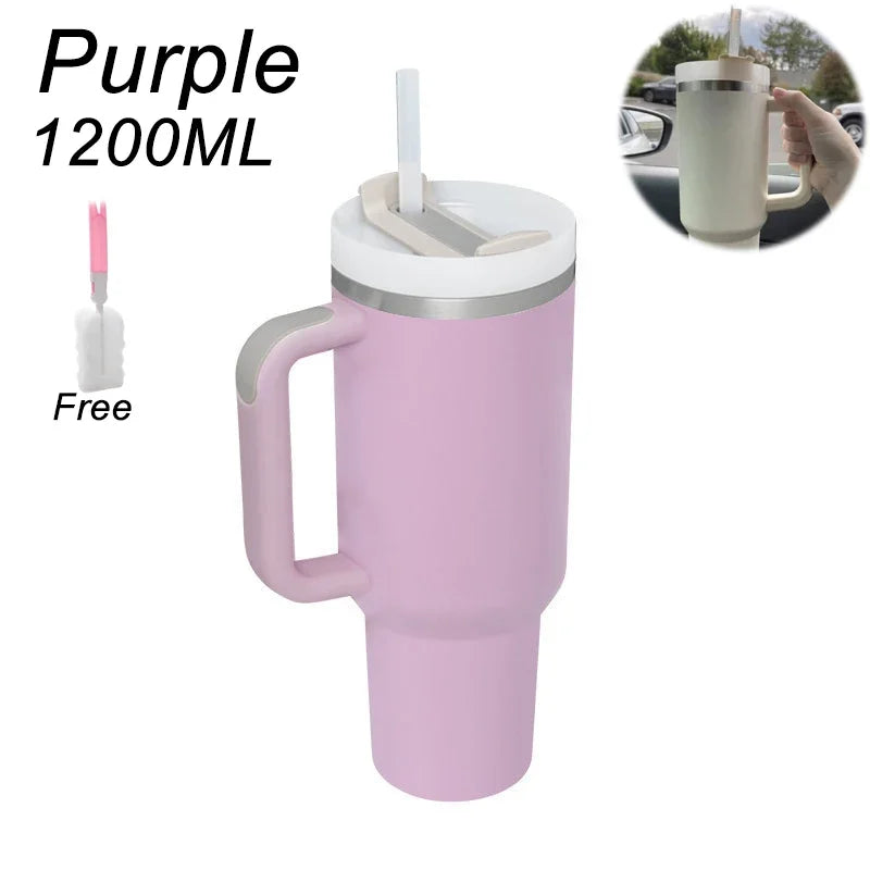 Isolierter Becher mit Griffs troh 1200ml Edelstahl Vakuum becher Quencher 2,0 Thermo becher für heiße und kalte Kaffee getränke - Trendtroovee