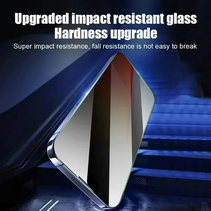 5 Stück staubfreie Installation Sichtschutz-Displayschutzfolie für iPhone 16 14 11 12 13 15 Pro Max 7 8 Plus Mini X XR XS Anti-Spionage-Glas - Trendtroovee