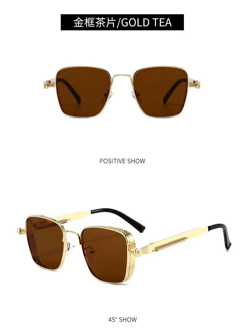 2025 Polarisierte Sonnenbrille für Herren, hochwertig, hübsch, zum Fahren, speziell, Anti-UV, hochwertige Metall-Punk-Modetrends-Sonnenbrille - Trendtroovee