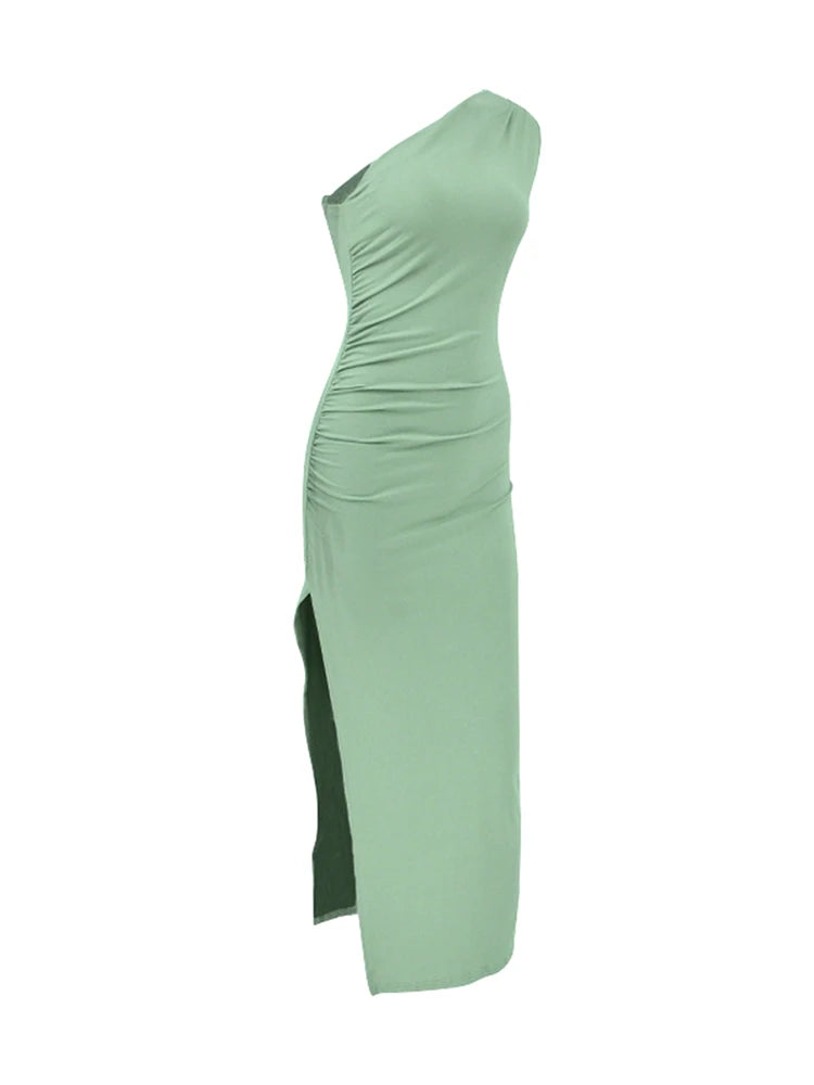 Sommer Maxi Kleid Frauen Sexy Split Mode Ärmelloses Backless Dünnes Kleid Weibliche Casual Streetwear Club Elegante Party Kleider - Trendtroovee